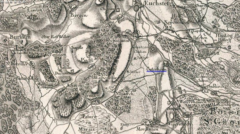 Franz. Karte Oberrhein 1675 (Auszug)