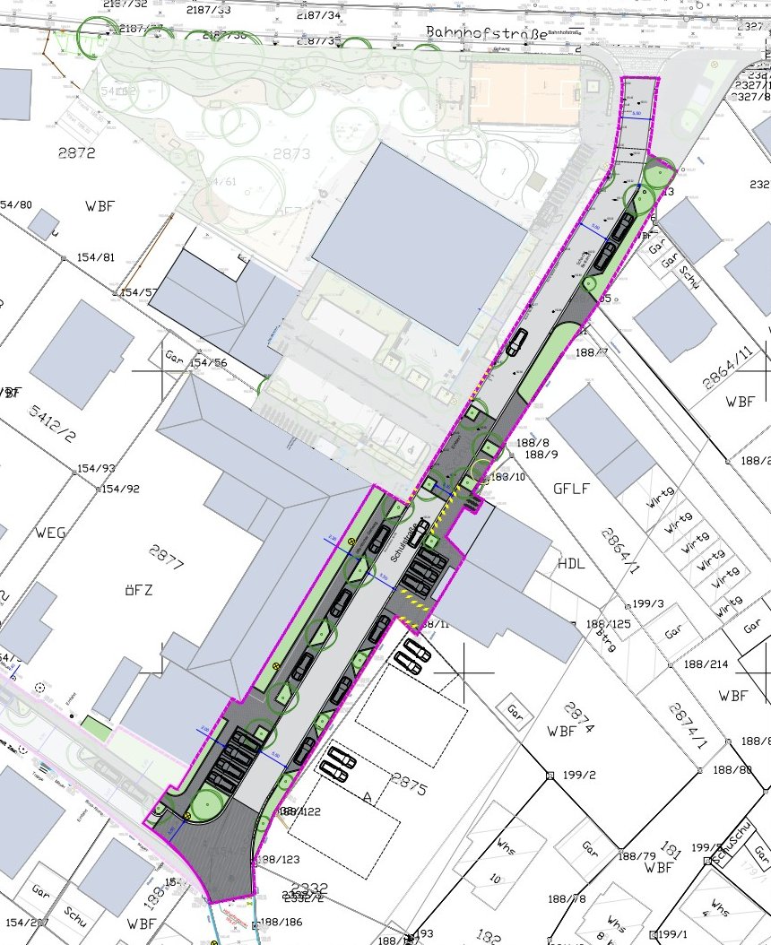 Umgestaltung Schulstraße: Plan 2025
