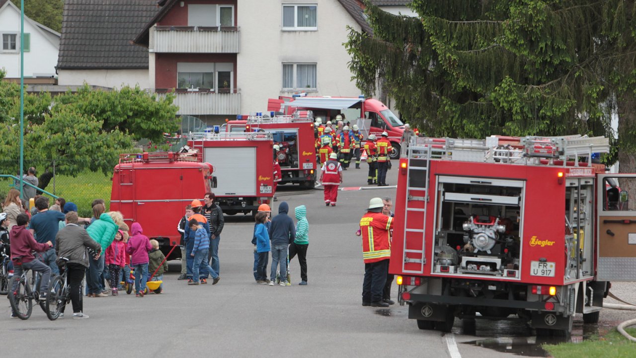 Feuerwehrübungen in Gottenheim