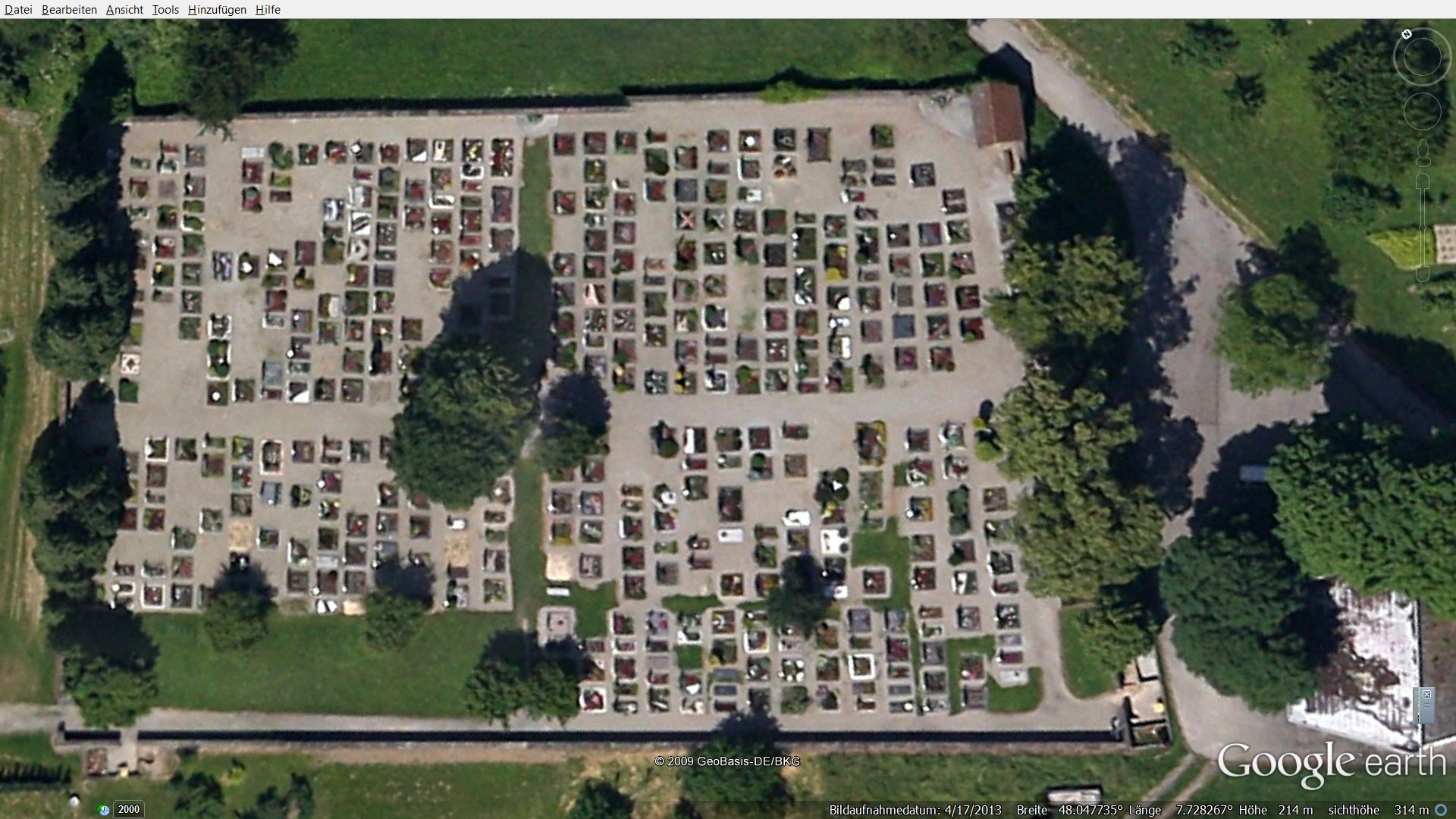 Luftbild Friedhof