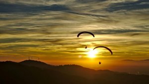 Gleiten bis zum Sonnenuntergang