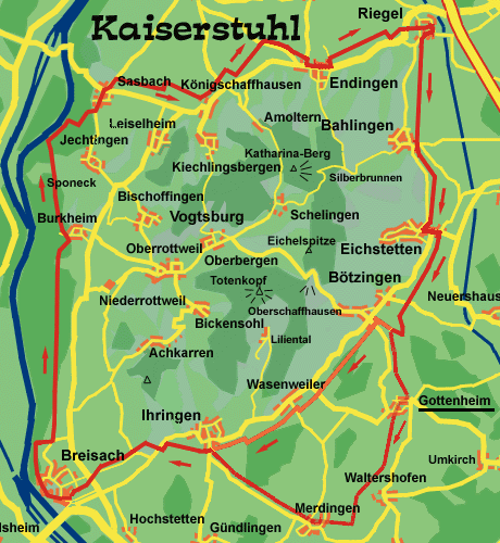 Kaiserstuhl-Tuniberg Radrundweg