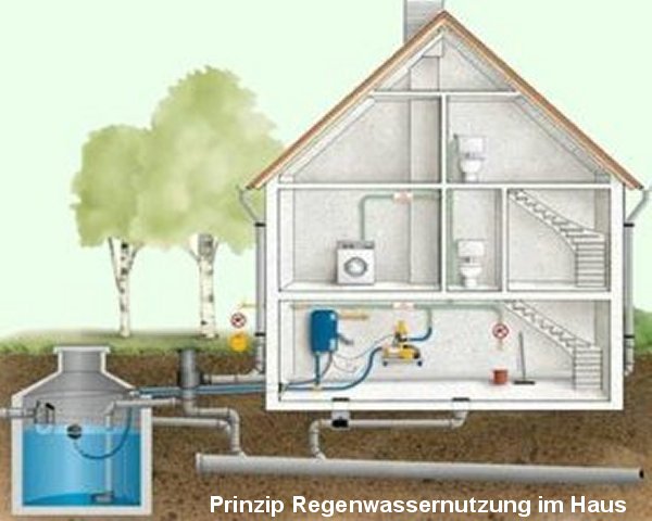 Prinzip Regenwasserntzung
