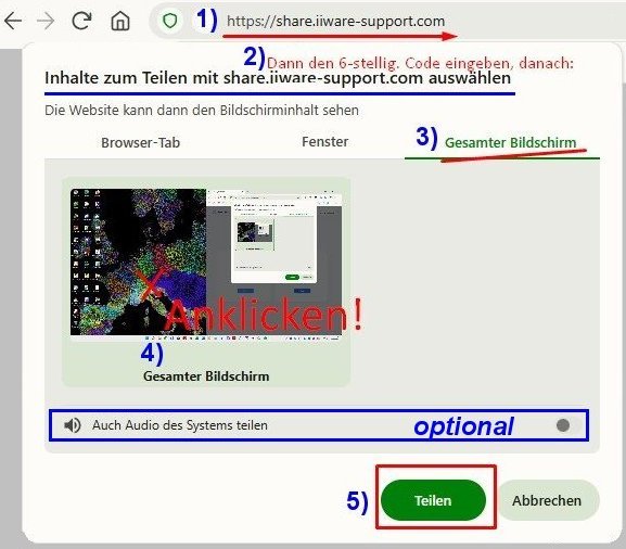 Teilen des PC-Monitor auf den Großbildschirm
