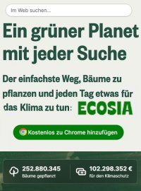 Tipp: Ecosia Suchmaschine
